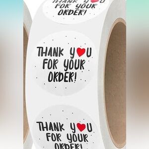 Role of 500 thank you stickers 1 inch